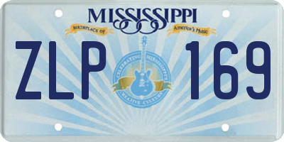 MS license plate ZLP169