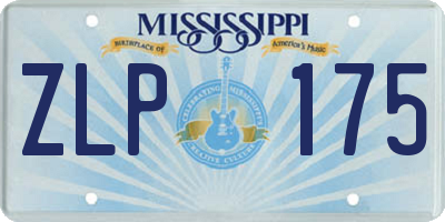MS license plate ZLP175