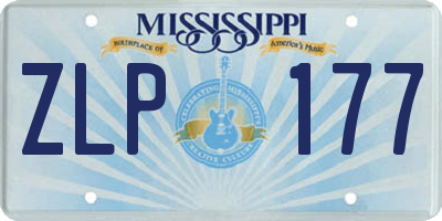 MS license plate ZLP177