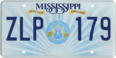 MS license plate ZLP179