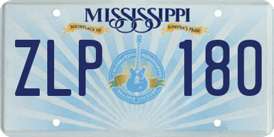 MS license plate ZLP180