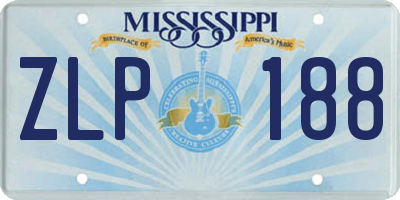 MS license plate ZLP188