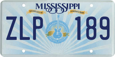 MS license plate ZLP189