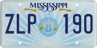 MS license plate ZLP190