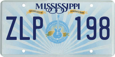 MS license plate ZLP198