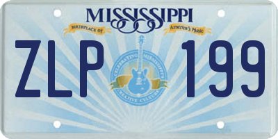 MS license plate ZLP199