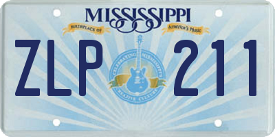 MS license plate ZLP211