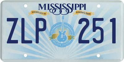 MS license plate ZLP251
