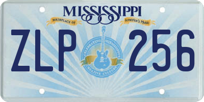 MS license plate ZLP256