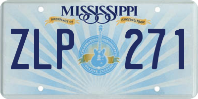 MS license plate ZLP271