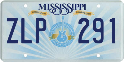 MS license plate ZLP291