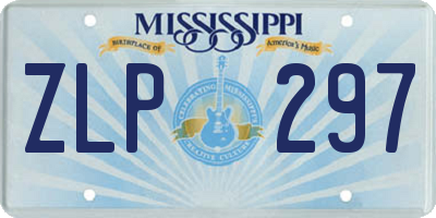 MS license plate ZLP297