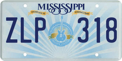 MS license plate ZLP318