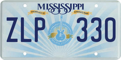 MS license plate ZLP330