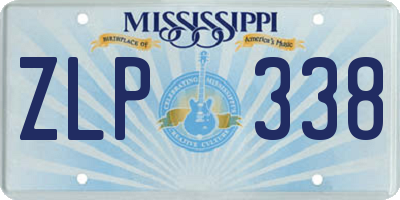 MS license plate ZLP338