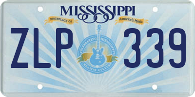 MS license plate ZLP339
