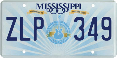 MS license plate ZLP349