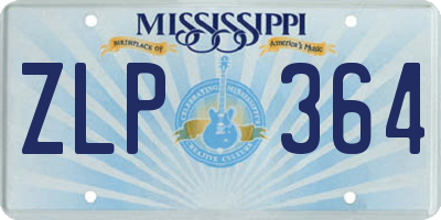 MS license plate ZLP364