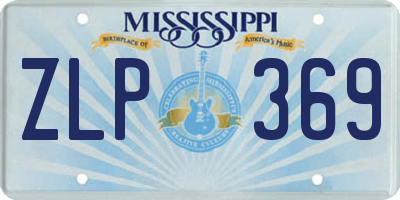 MS license plate ZLP369