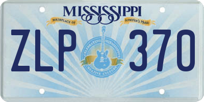 MS license plate ZLP370