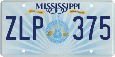 MS license plate ZLP375