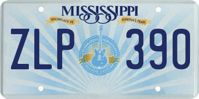 MS license plate ZLP390