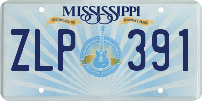MS license plate ZLP391