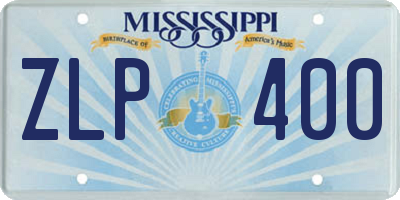 MS license plate ZLP400