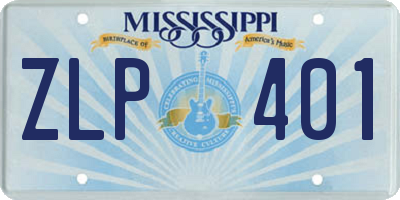 MS license plate ZLP401