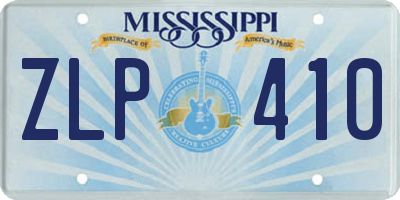 MS license plate ZLP410