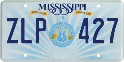 MS license plate ZLP427