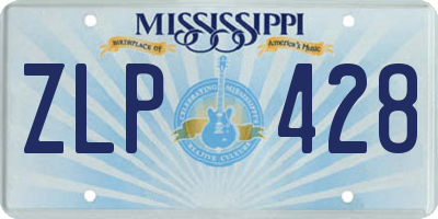 MS license plate ZLP428