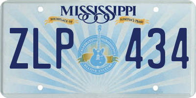 MS license plate ZLP434