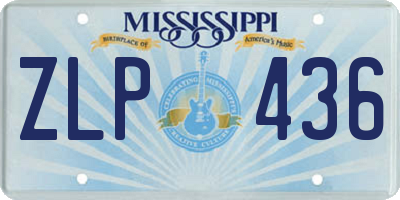 MS license plate ZLP436
