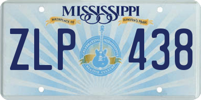MS license plate ZLP438