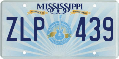 MS license plate ZLP439