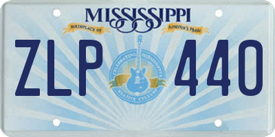 MS license plate ZLP440