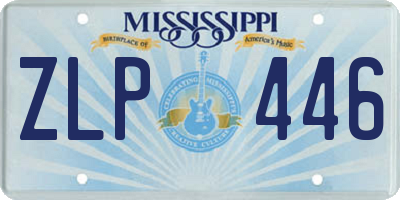 MS license plate ZLP446