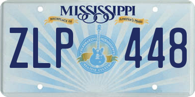 MS license plate ZLP448