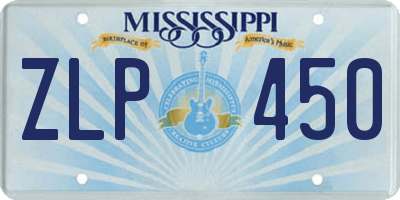 MS license plate ZLP450