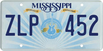 MS license plate ZLP452