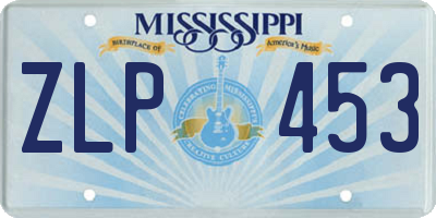 MS license plate ZLP453