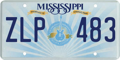 MS license plate ZLP483