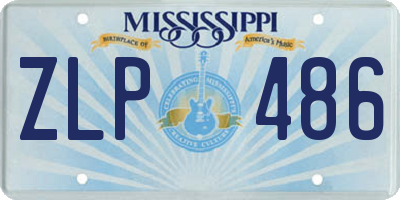 MS license plate ZLP486