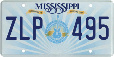 MS license plate ZLP495