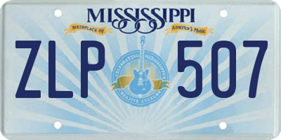 MS license plate ZLP507