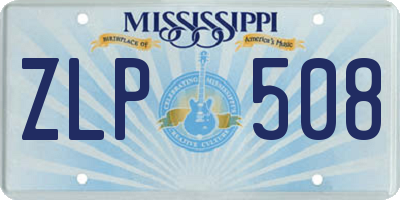 MS license plate ZLP508
