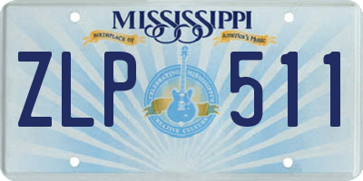 MS license plate ZLP511