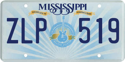 MS license plate ZLP519