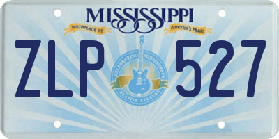 MS license plate ZLP527
